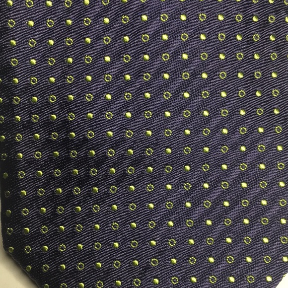 J.P. Telford- Blue with small yellow circles and dots. Italian 100% silk NWT - Picture 6 of 10